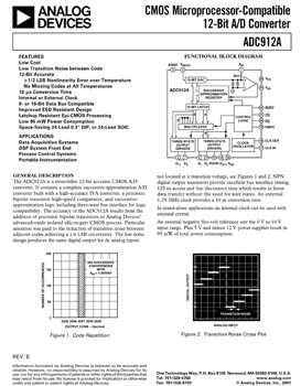 ADC912A. CMOS Microprocessor-Compatible 12-Bit A/D Converter