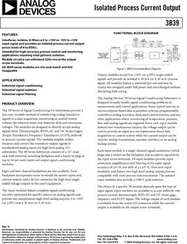 3B39. Isolated Current Output Signal Conditioning Module