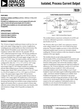 7B39. Isolated Current Output Signal Conditioning Module