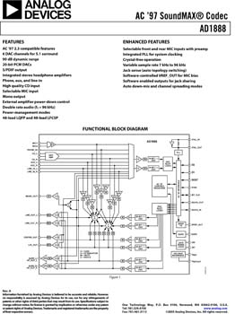 AD1888. Low Cost 6 Channel AC
