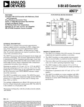 AD673. 8-bit Successive Approximation, ADC