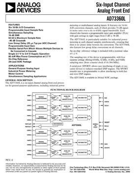 AD73360L. Six-Input Channel Analog Front End