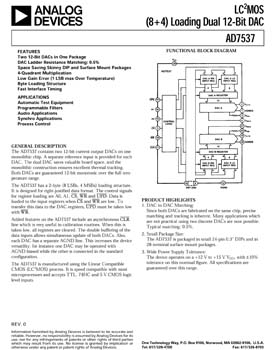 AD7537. Lc2mos (8+4) Loading, Dual 12-Bit  DAC