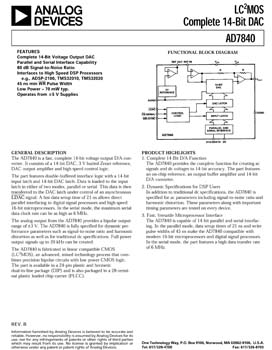 AD7840. Complete 14-Bit CMOS DAC