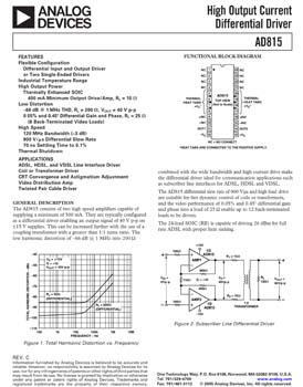AD815. High Output Current Differential Driver