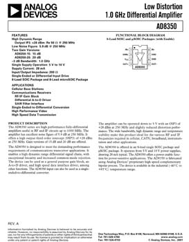 AD8350. 1.0 GHz Differential Amplifier