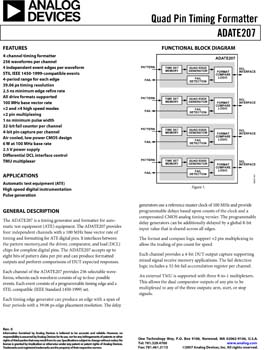 ADATE207. Quad Pin Timing Formatter