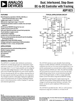 ADP1823. Dual, Interleaved, Step-Down DC-to-DC Controller with Tracking